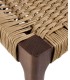 Pack de 4 sillas de madera de fresno con asiento de cuerda trenzada Terra, detalle
