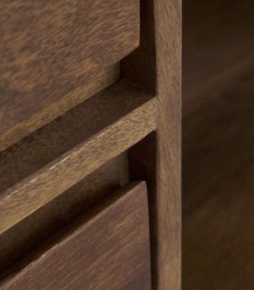 Aparador Alto de Madera con Estantes y Puertas Joe, detalles
