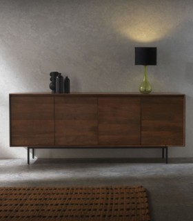 Aparador de Madera de Mango con 4 Puertas Joe, ambiente