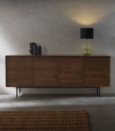 Aparador de Madera de Mango con 4 Puertas Joe, ambiente