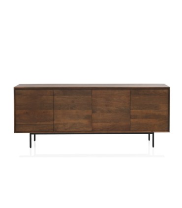 Aparador de Madera de Mango con 4 Puertas Joe, frente