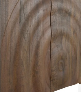 Aparador de madera de mango maciza 4 puertas nogal Mangora,detalle puerta