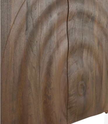 Aparador de madera de mango maciza 4 puertas nogal Mangora,detalle puerta