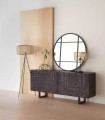 Aparador negro en madera de mango con puertas efecto cocodrilo Croc