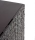 Aparador negro en madera de mango con puertas efecto cocodrilo Croc, detalle