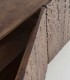 Aparador de madera de mango con puertas labradas Caimán, abierto