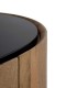 Vitrina de madera de mango con patas metálicas negras Redoli, tapa