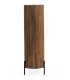 Vitrina de madera de mango con patas metálicas negras Redoli, perfil