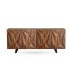 Aparador de madera de mango con frente texturizado en relieve Aitana, frente