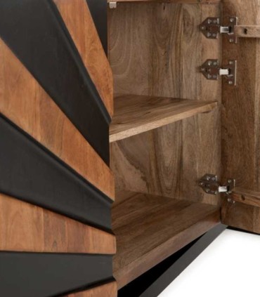 Aparador de madera de mango estilo moderno Alma, abierto