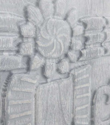 Aparador de madera de mango con relieve decorativo Siena, detalle