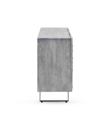 Aparador de madera de mango con relieve decorativo Siena, perfil