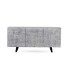 Aparador de madera de mango con relieve decorativo Siena, frente