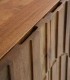 Aparador alto en madera de mango diseño geométrico Adriano, tirador