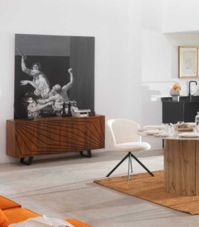 Aparador de madera de mango diseño geométrico moderno Dante, ambiente