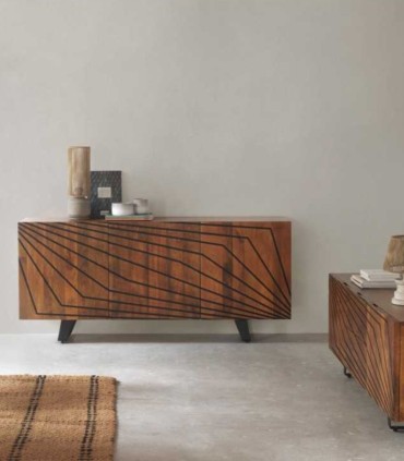Aparador de madera de mango diseño geométrico moderno Dante, ambientes