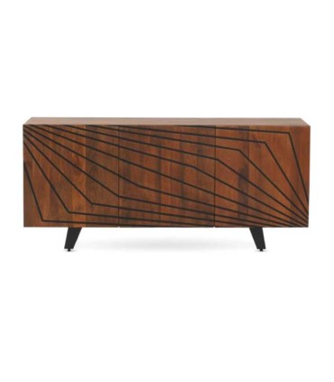 Aparador de madera de mango diseño geométrico moderno Dante, frente