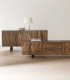 Aparador de madera de mango con relieve texturizado Lorenzo, con mueble tv