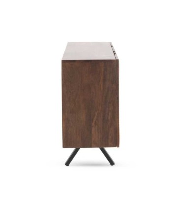 Aparador de madera de mango con relieve texturizado Lorenzo, perfil