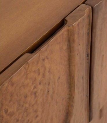 Aparador Silueta Orgánica de Madera de Mango con Relieve Tallado Valcarcel, tirador