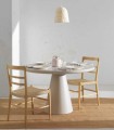 Pack de 4 Sillas de Madera de Toona con Asiento Trenzado Marpal