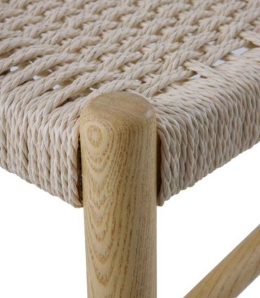 Pack de 4 Sillas de Madera de Toona con Asiento Trenzado Marpal de Ambar Muebles