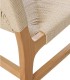 Pack de 4 Sillas de Madera de Hevea con Asiento y Respaldo Trenzado  Montalvo, detalles