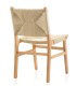Pack de 4 Sillas de Madera de Hevea con Asiento y Respaldo Trenzado  Montalvo, respaldo