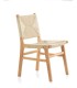 Pack de 4 Sillas de Madera de Hevea con Asiento y Respaldo Trenzado  Montalvo, perfil