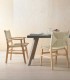 Pack de 4 Sillas de Madera de Hevea con Asiento y Respaldo Trenzado  Montalvo, ambiente