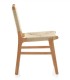 Pack de 4 Sillas de Madera de Hevea con Asiento y Respaldo Trenzado  Montalvo, lateral