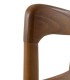 Pack de 4 Sillas de Madera de Toona con Asiento Trenzado Marpal, detalles nogal