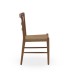 Pack de 4 Sillas de Madera de Toona con Asiento Trenzado Marpal, lateral nogal