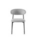 Silla Moderna Tapizada en Chenilla Navas, frente gris