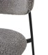 Silla Moderna Tapizada en Chenilla Navas, detalle oscuro