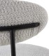 Silla Moderna Tapizada en Chenilla Navas, detalle cabezal