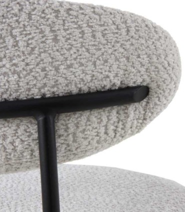 Silla Moderna Tapizada en Chenilla Navas, detalle cabezal