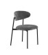 Silla Moderna Tapizada en Chenilla Navas, perfil