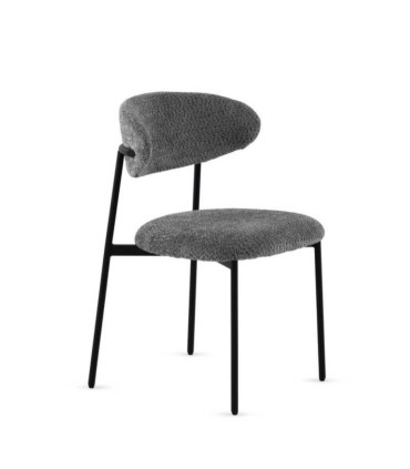 Silla Moderna Tapizada en Chenilla Navas, perfil