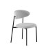 Silla Moderna Tapizada en Chenilla Navas, perfil