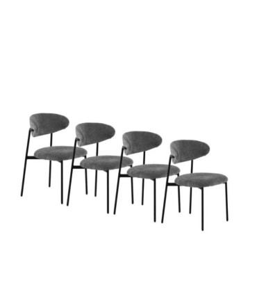 Silla Moderna Tapizada en Chenilla Navas, cuatro