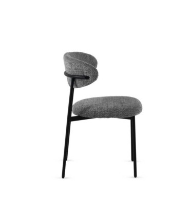 Silla Moderna Tapizada en Chenilla Navas, perfil