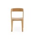 Pack de 4 sillas de comedor de madera de roble Luis, frente