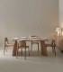 Pack de 4 sillas de comedor de madera de roble Luis, ambiente