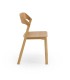 Pack de 4 sillas de comedor de madera de roble Luis, lateral