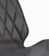 Pack de 4 sillas tapizadas en tela gris con patas metálicas Calíope, detalle