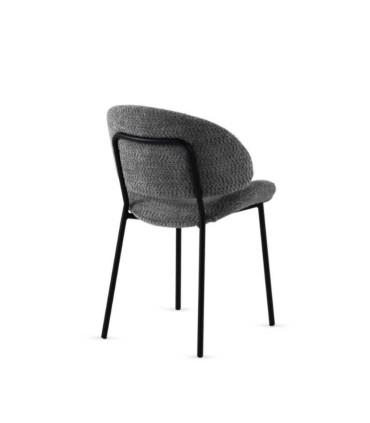 Pack de 4 sillas de comedor tapizada en chenilla Navarro, detras