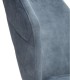 Pack de 4 sillas de comedor aterciopeladas marrón y azul con rombos Belisario, detalle lateral