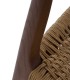 Pack de 4 sillas de Madera de Fresno con Asiento de Cuerda Trenzada Colin, detalle respaldo