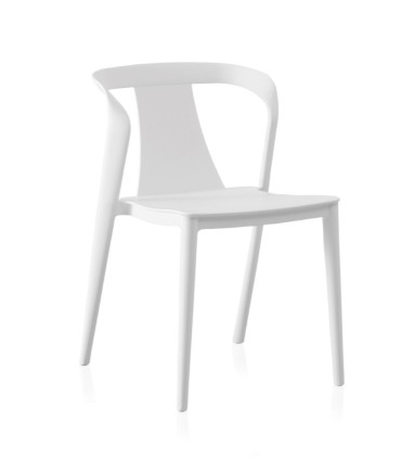 Silla de Polipropileno Apilable Virex, perfil blanca